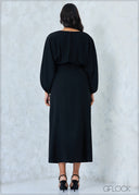 Back Cut Open Detail Dress - 2507