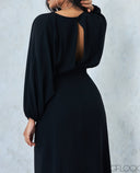 Back Cut Open Detail Dress - 2507