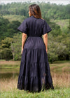 Tiered Collared Maxi Dress - 130323