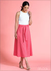 Skirt With Waist Tie - 364