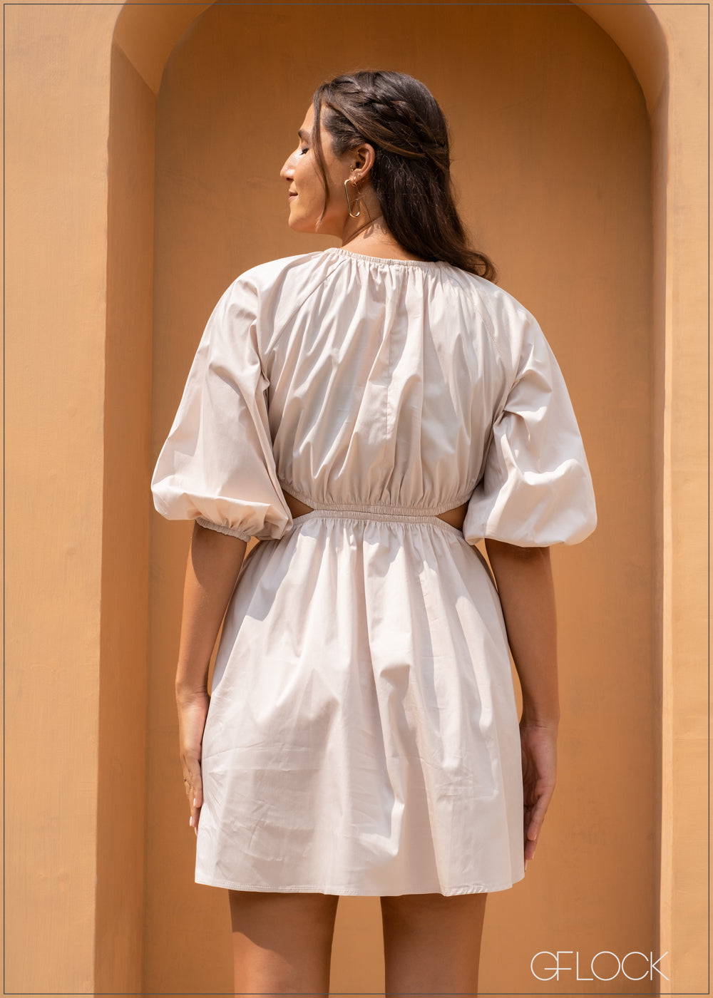 Midriff Cutout Mini Dress - 170223