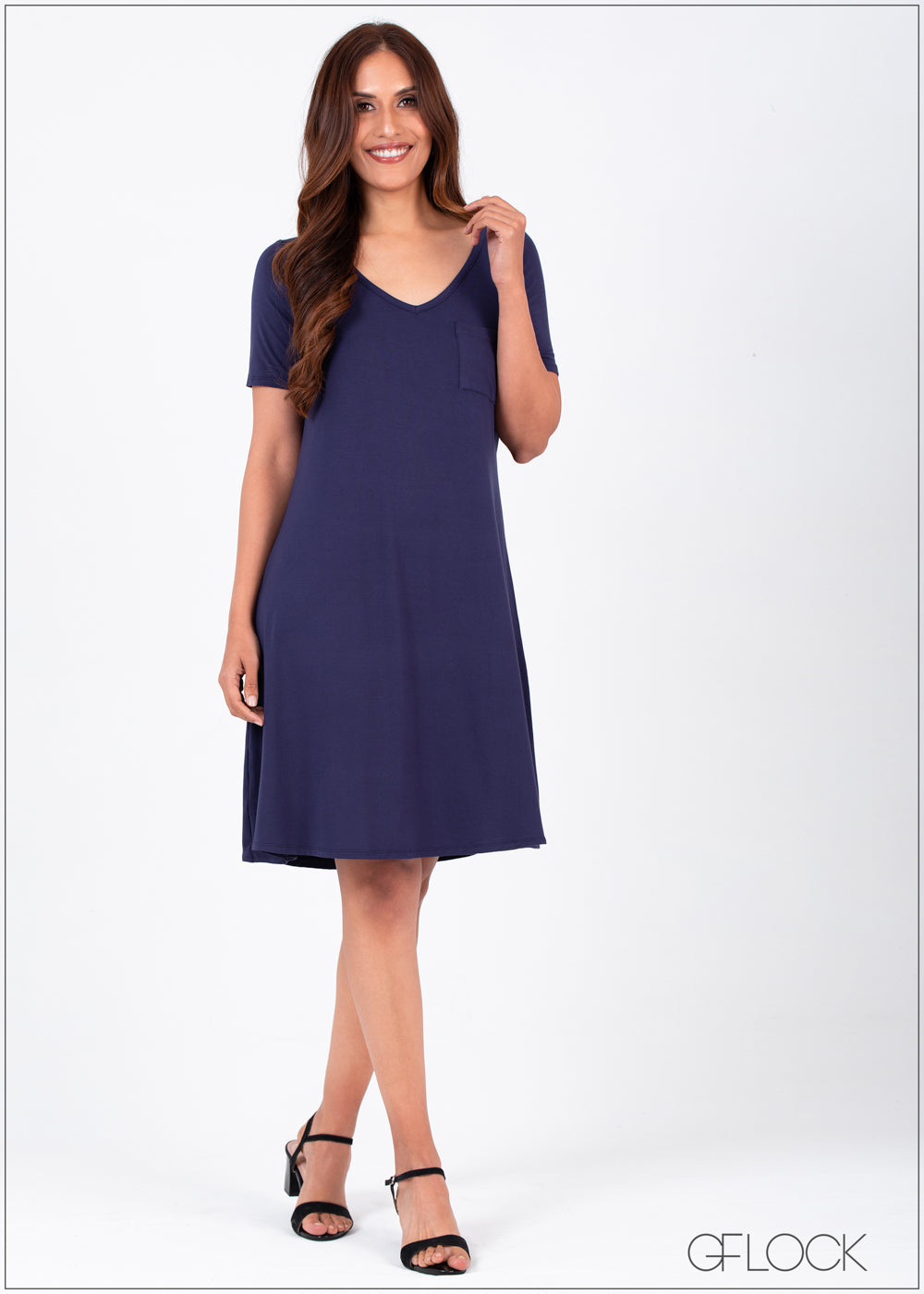 V-Neck Swing Dress - CB1221