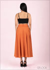 High Waist Flared Skirt - 100922