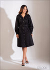 Raglan Sleeve Belted Shirt Dress - 200223