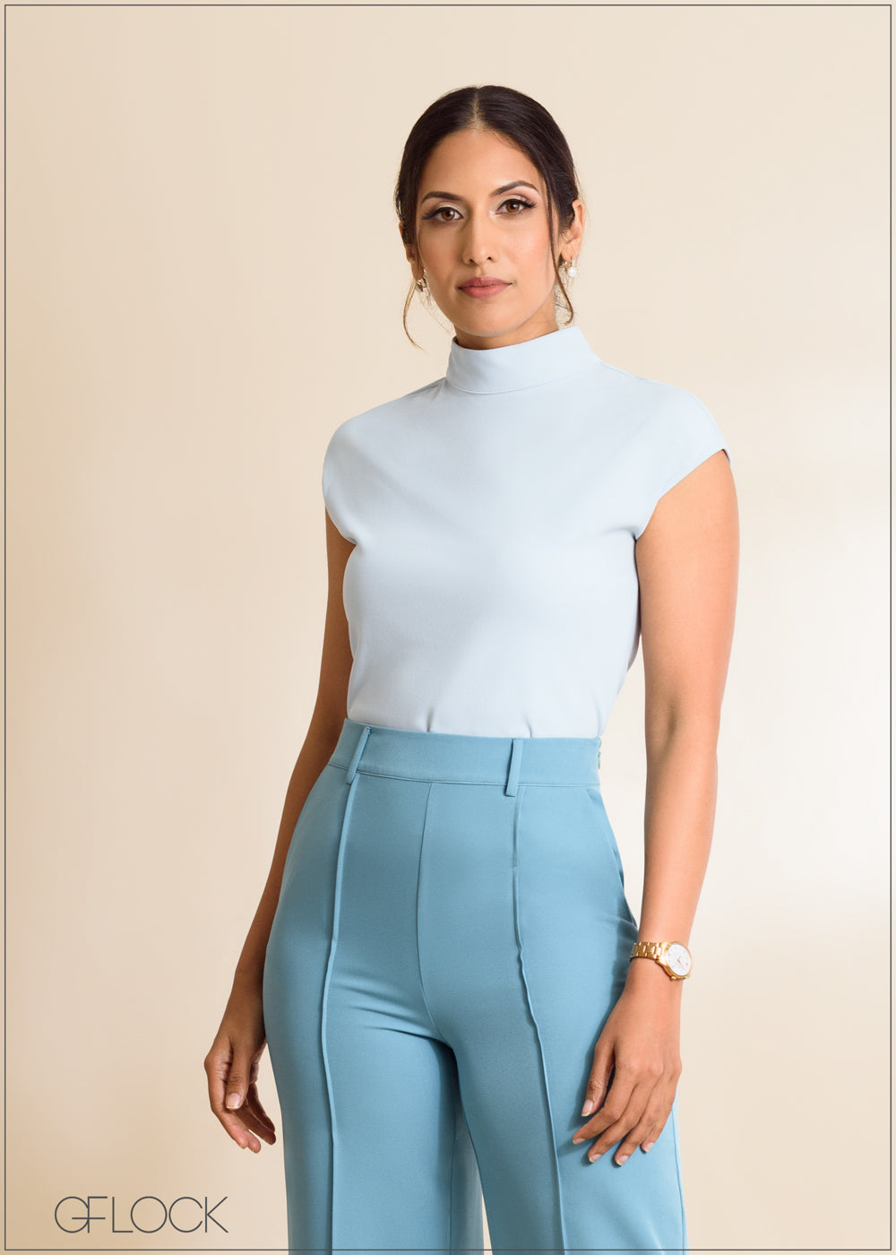 High Waist Pintuck Detail Pant - 030423