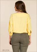 Shoulder Button Detailed Top - GFLOCK.LK