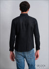 Normal Collar Long Sleeve Linen Shirt - 112021